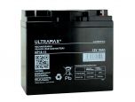 ULTRAMAX NP18-12, 12V 18AH 20HR (AS 17AH, 19AH, 20AH & 22AH) SEALED LEAD ACID RECHARGEABLE BATTERY