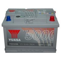 Yuasa YBX5096 (096T Elite) - 12V 80Ah 760A Silver High Performance Battery (4 Years Warranty) -YBX9096