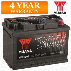 Yuasa YBX3096 (096 Professional) - 12V 75Ah 650A SMF Battery (3 Years Warranty) - YBX9096