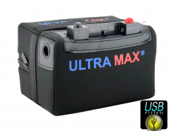 ULTRAMAX 12V 22AH LITHIUM GOLF TROLLEY BATTERY WITH USB PORT ( LI22-12USB)