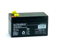 ULTRAMAX NP1.2-12, 12V 1.2AH 20HR (AS 1.3AH) SEALED LEAD ACID RECHARGEABLE BATTERY